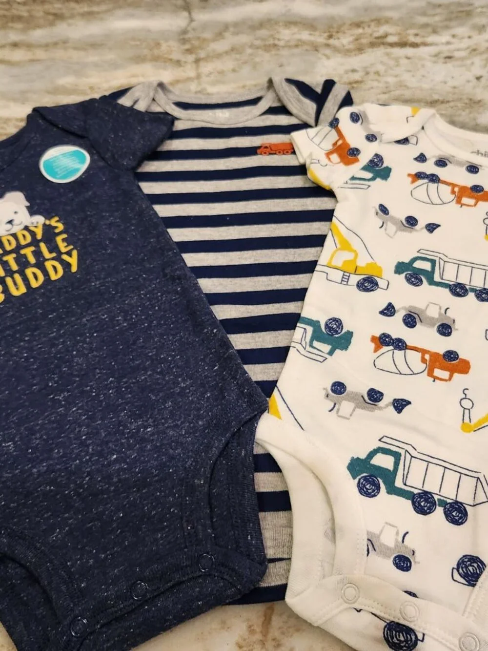 Child of Mine set of 2 one piece cotton outfits, size 3-6 months.